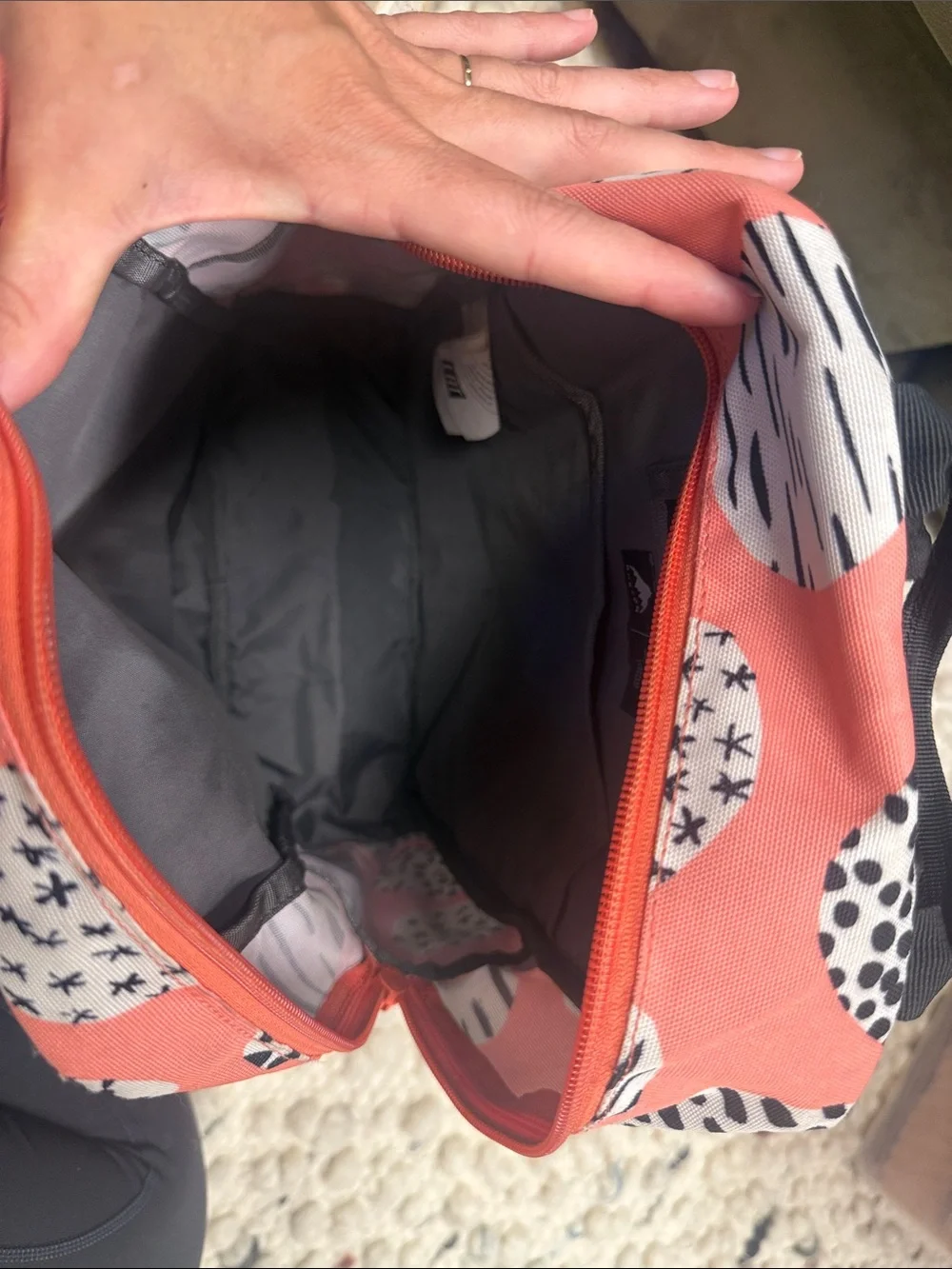 Burton Coral and White Patterned Daypack